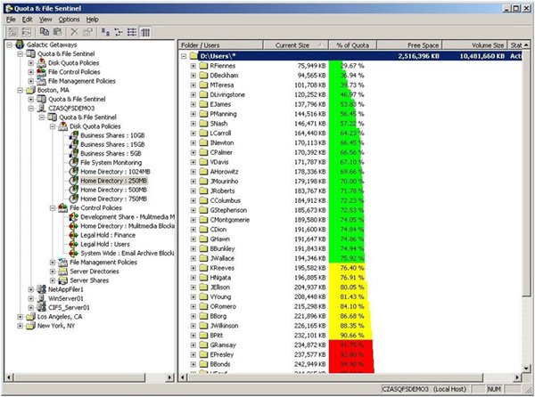 NTP Software QFS screen